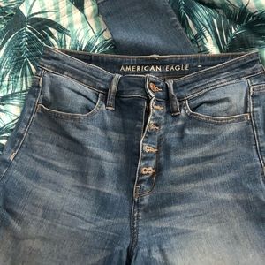 AE button fly skinny jeans